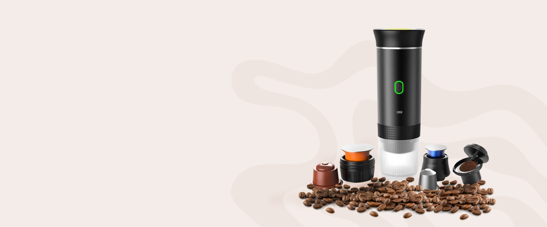 Portable Capsule Coffee Machine Electric Small Wireless Heating